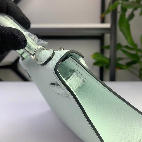 Kelly 19 Style Mini Genuine Leather Top Handle Bag - Picture 9 of 12